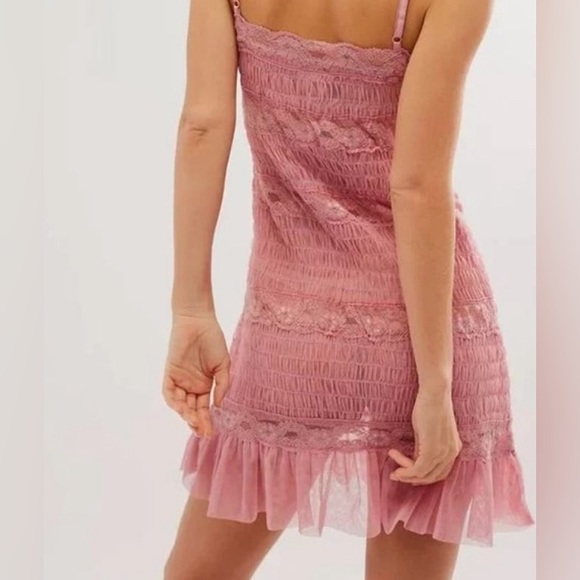 NWOT FP Intimately Condesa sheer slip dress spaghetti straps cutesy VDay size XS - Picture 4 of 9